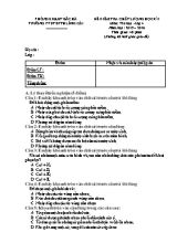 Đề kiểm tra chất lượng học kỳ I môn Tin học Khối 4 - Năm học 2015-2016 - Trường PTDTBT TH Lùng Cải